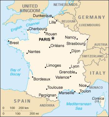 Map of France France is a land of great contrasts, offering an endless 