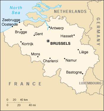 Map of Belgium