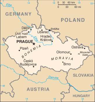 Map of The Czech Republic